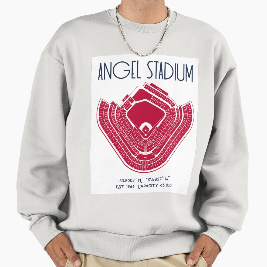 Los Angeles Anaheim Angels Stadium Sweatshirt - Graphic Print for Adults - T-Shirt, Sweatshirt, Hoodie