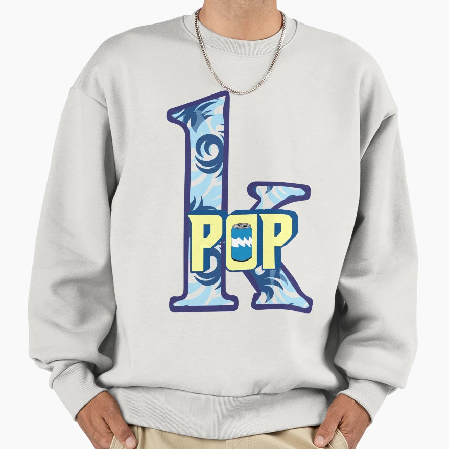 Pop Music Letter K Typography Sweatshirt - Unique Graphic for Adults - T-Shirt, Sweatshirt, Hoodie