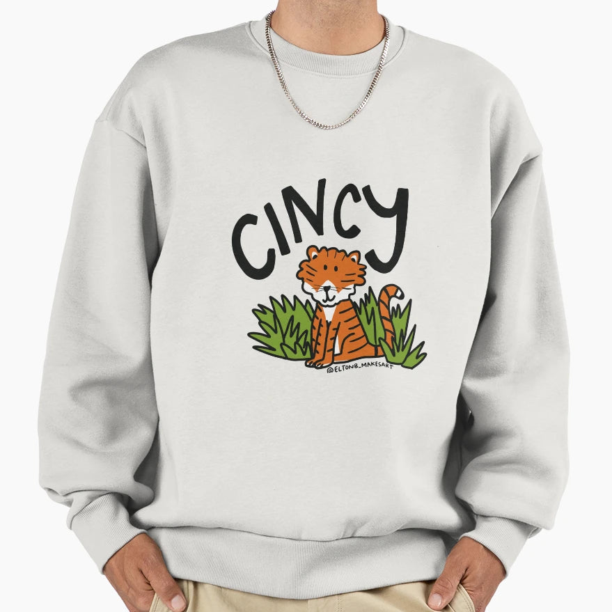 Cincy Tiger Sweatshirt - Custom Art Print Unisex - T-Shirt, Sweatshirt, Hoodie