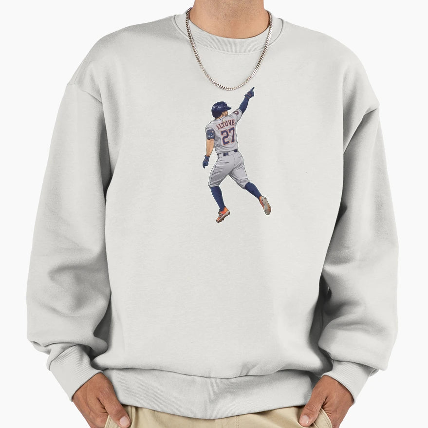 Jose Altuve 27 Pointing Celebration Sweatshirt - Fun Novelty Design Unisex - T-Shirt, Sweatshirt, Hoodie