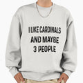 I Like Cardinals And Maybe 3 People Sweatshirt - Unique Graphic Unisex - T-Shirt, Sweatshirt, Hoodie