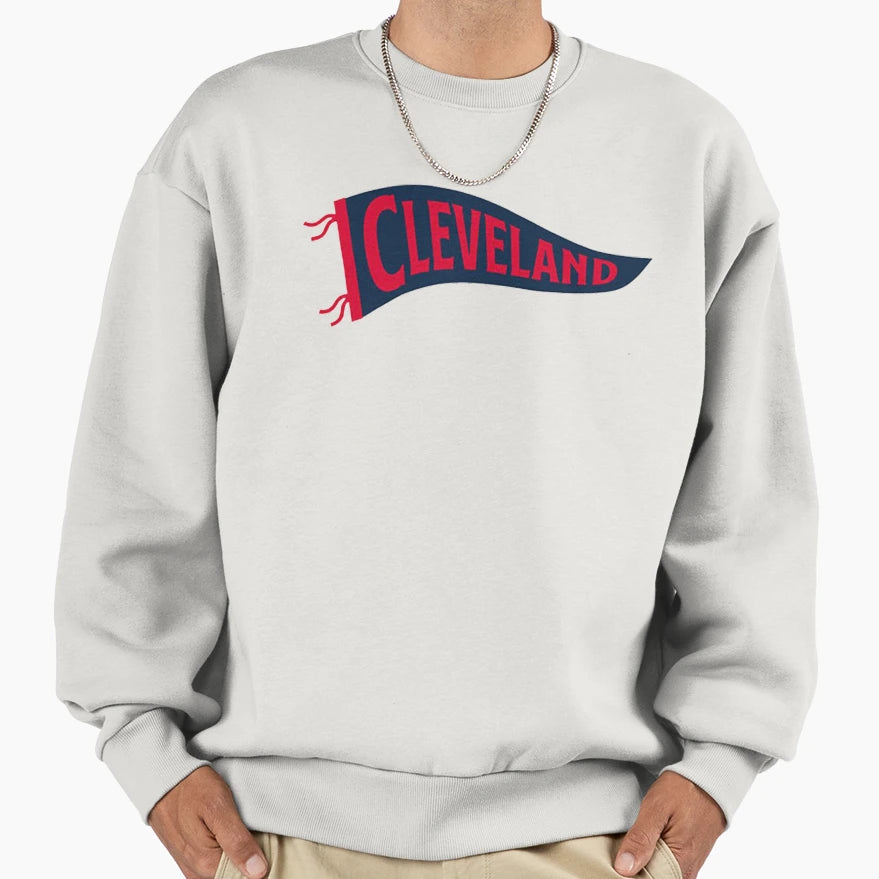 Cleveland Pennant Blue Sweatshirt - Fun Novelty Design Men Women - T-Shirt, Sweatshirt, Hoodie