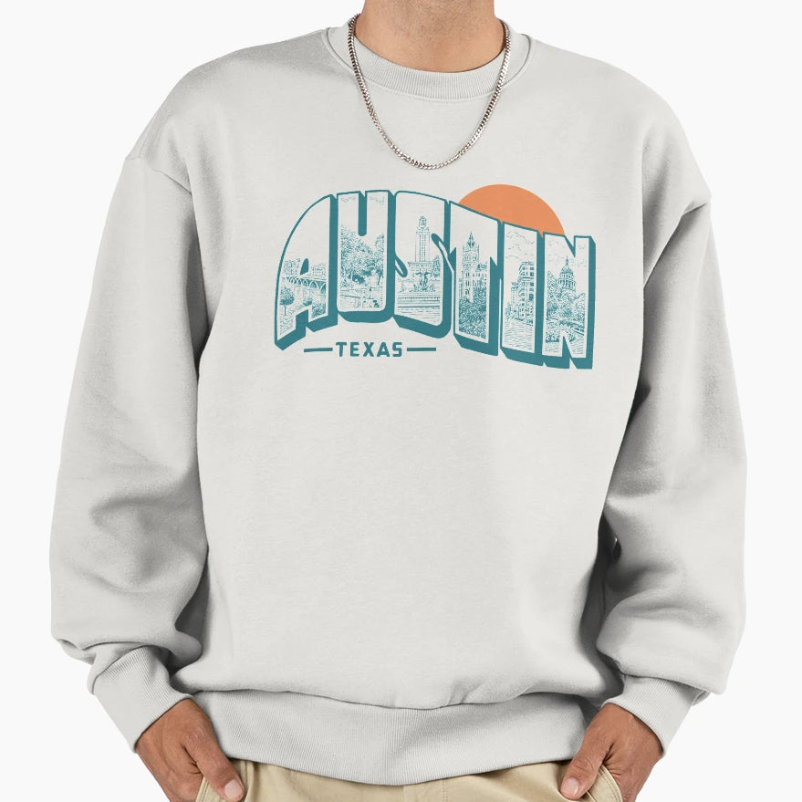 Austin Texas Sweatshirt - Unique Graphic Unisex - T-Shirt, Sweatshirt, Hoodie