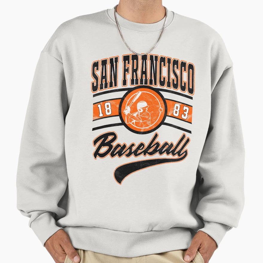 San Francisco Baseball Sweatshirt - Casual Everyday Wear Men Women - T-Shirt, Sweatshirt, Hoodie