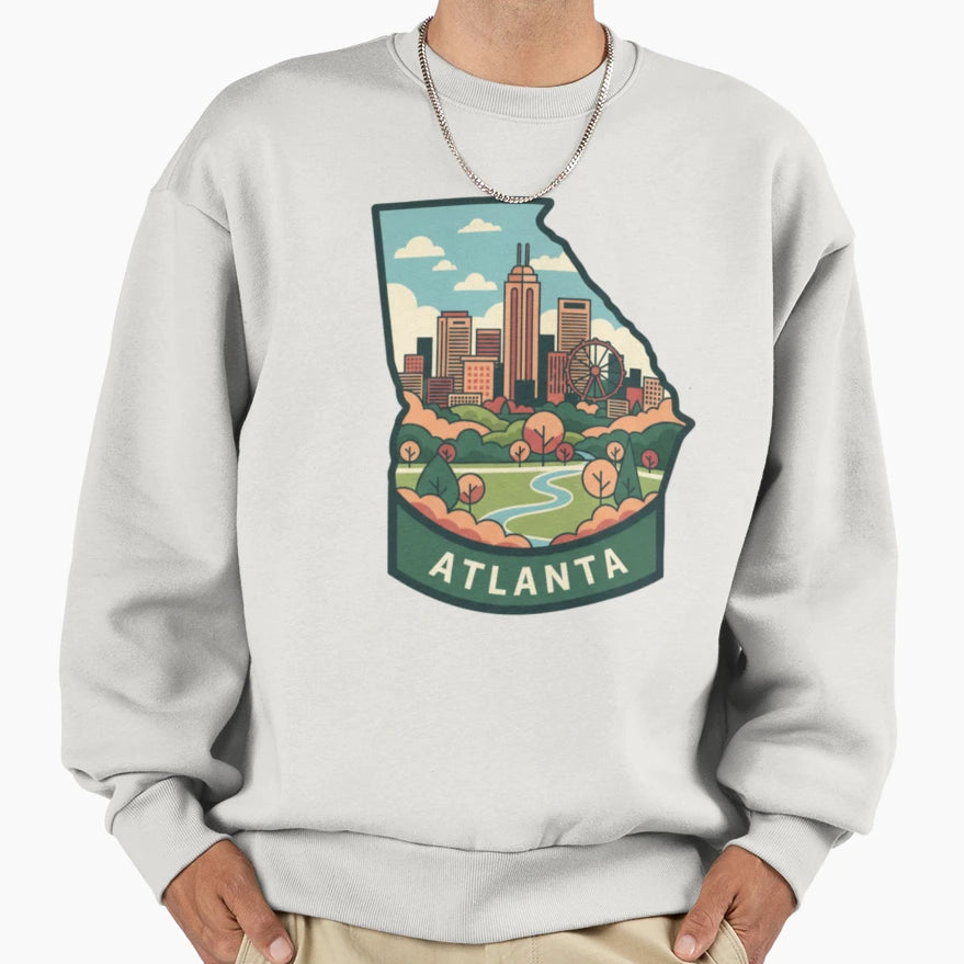 Atlanta Sweatshirt - Minimalist Print Men Women - T-Shirt, Sweatshirt, Hoodie