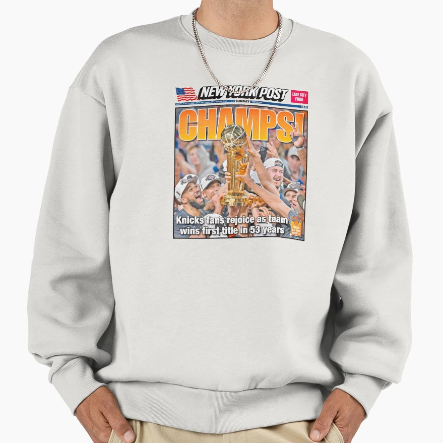 Knicks 2026 Final Champions Sweatshirt - Trendy Graphic for Adults - T-Shirt, Sweatshirt, Hoodie