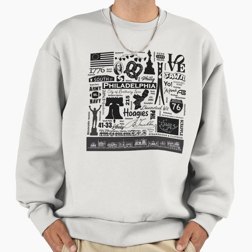 Philadelphia Forever Sweatshirt - Custom Art Print for Adults - T-Shirt, Sweatshirt, Hoodie