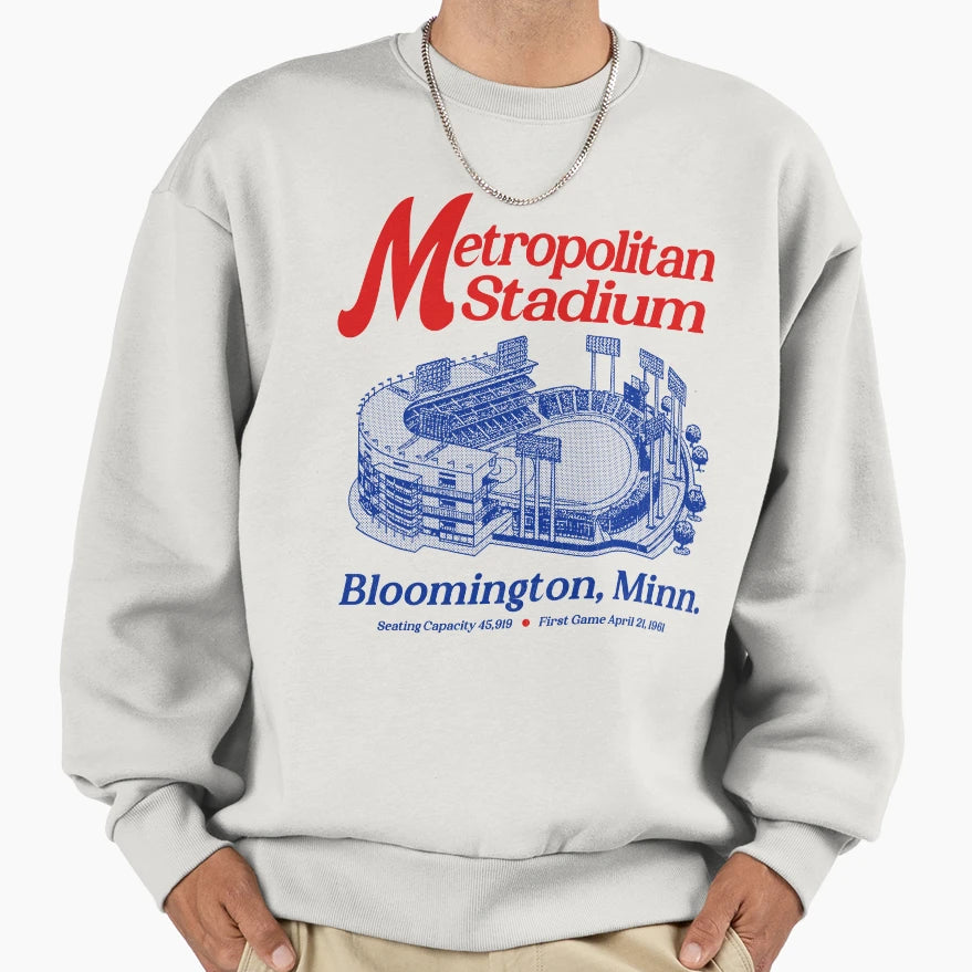Metropolitan Stadium Defunct Sweatshirt - Aesthetic Graphic for Adults - T-Shirt, Sweatshirt, Hoodie