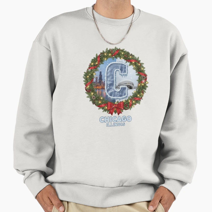 Chicago Winter Badge Frostline Sweatshirt - Streetwear Style for Adults - T-Shirt, Sweatshirt, Hoodie
