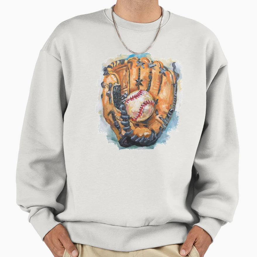 Baseball Glove Sweatshirt - Unique Graphic Unisex - T-Shirt, Sweatshirt, Hoodie