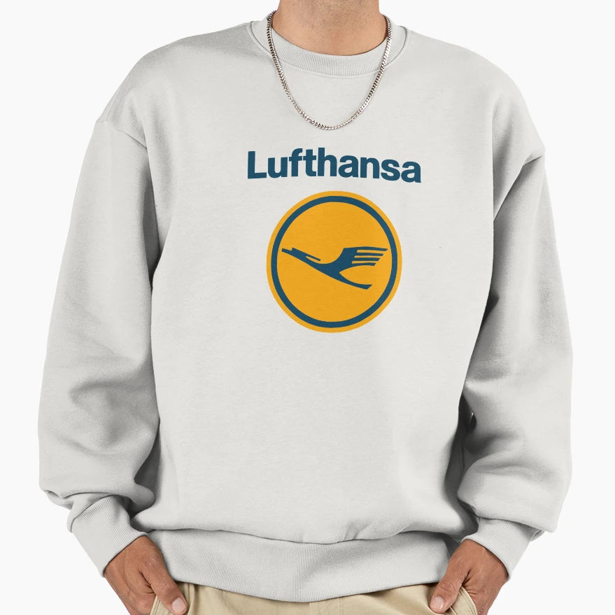 Pixelated Lufthansa Airlines Airline Sweatshirt - Aesthetic Graphic Unisex - T-Shirt, Sweatshirt, Hoodie