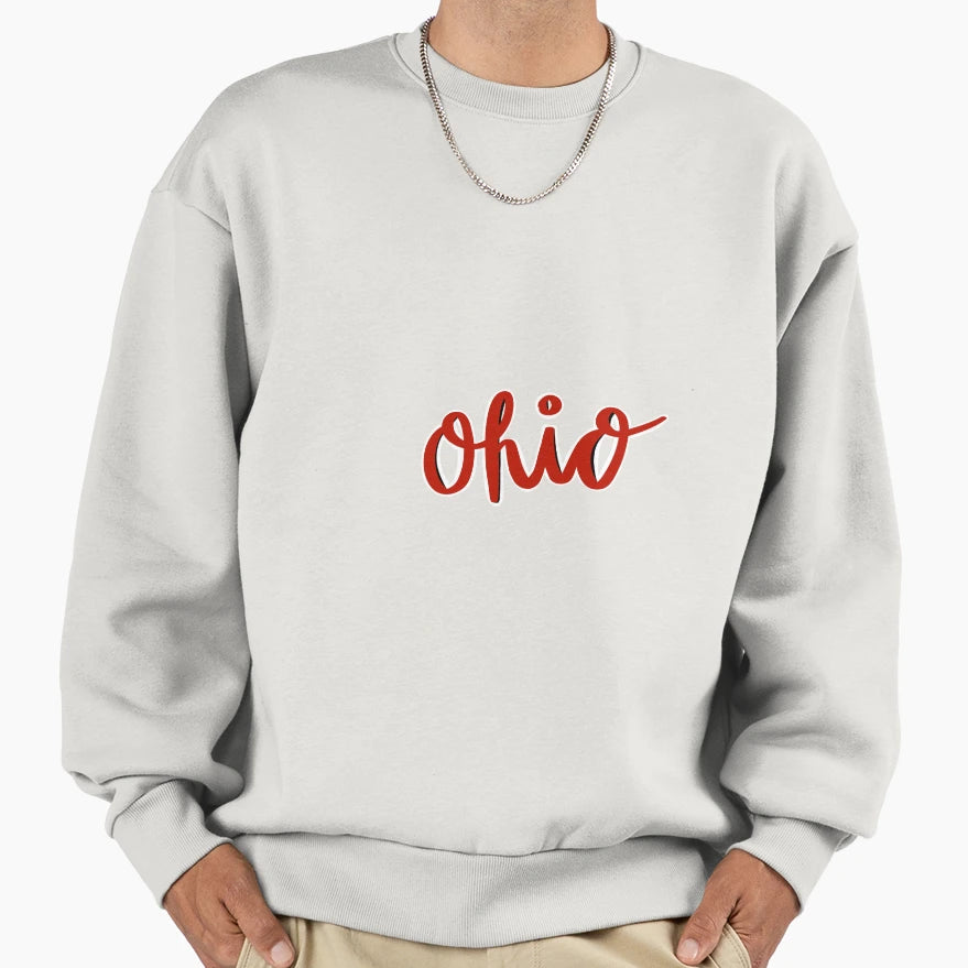 Ohio Script Sweatshirt - Graphic Print for Adults - T-Shirt, Sweatshirt, Hoodie