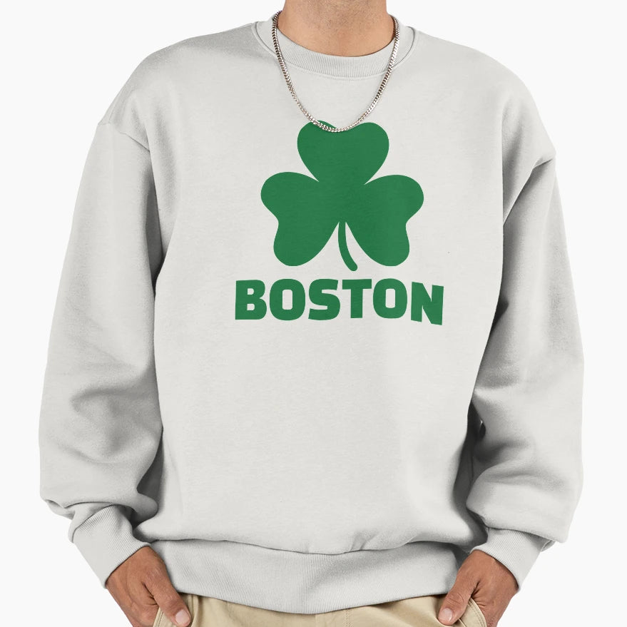 Boston Shamrock Sweatshirt - Fun Novelty Design Men Women - T-Shirt, Sweatshirt, Hoodie