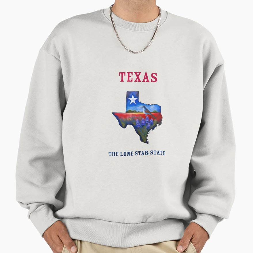 Texas Lone Star State Sweatshirt - Aesthetic Graphic for Adults - T-Shirt, Sweatshirt, Hoodie