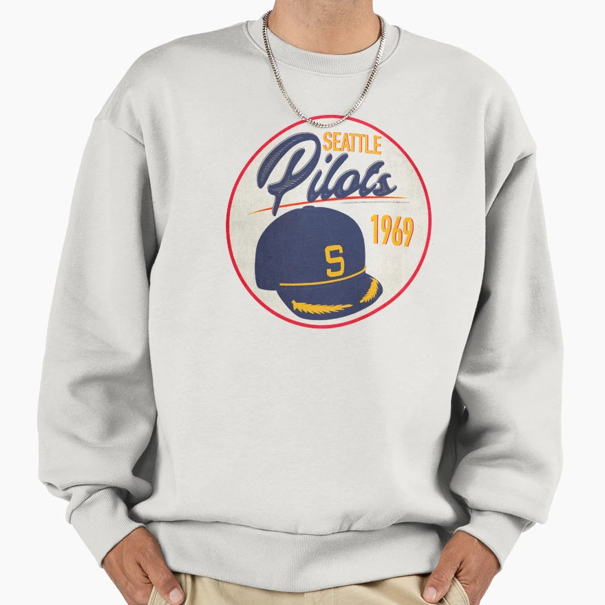 Seattle Pilots Hat 1969 Sweatshirt - Minimalist Print Men Women - T-Shirt, Sweatshirt, Hoodie