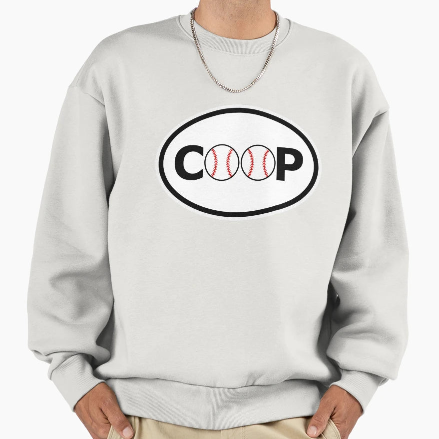 Cooperstown Ny Coop New York Oval Sweatshirt - Minimalist Print for Adults - T-Shirt, Sweatshirt, Hoodie