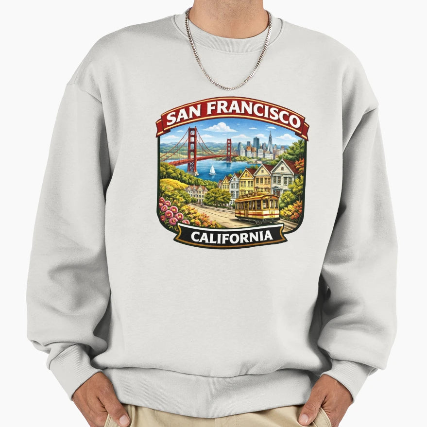 San Francisco California Sweatshirt - Aesthetic Graphic for Adults - T-Shirt, Sweatshirt, Hoodie