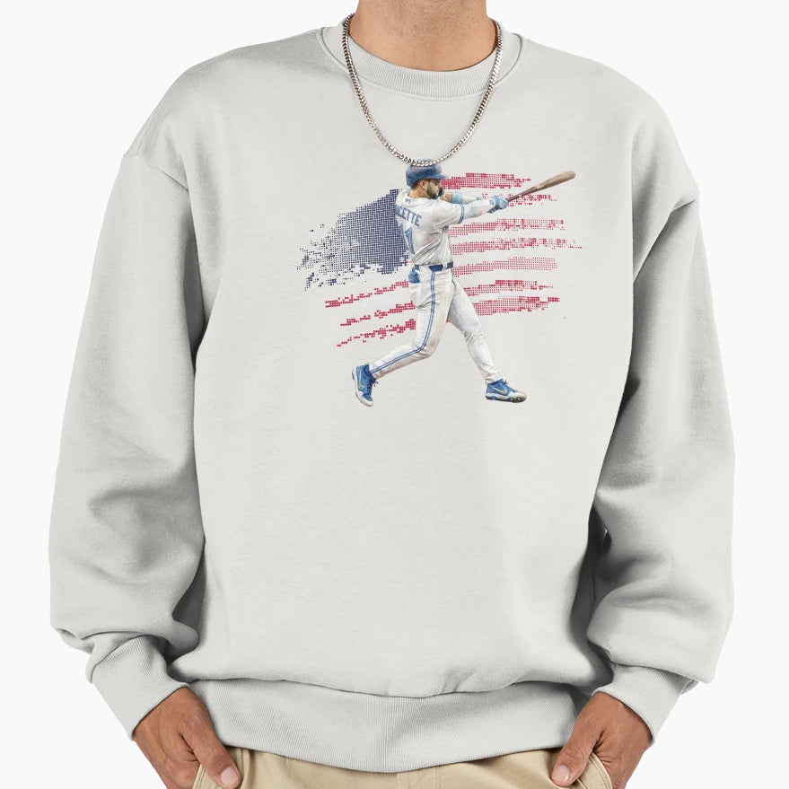 Bo Bichette Watercolor Splatter Sweatshirt - Fun Novelty Design Men Women - T-Shirt, Sweatshirt, Hoodie