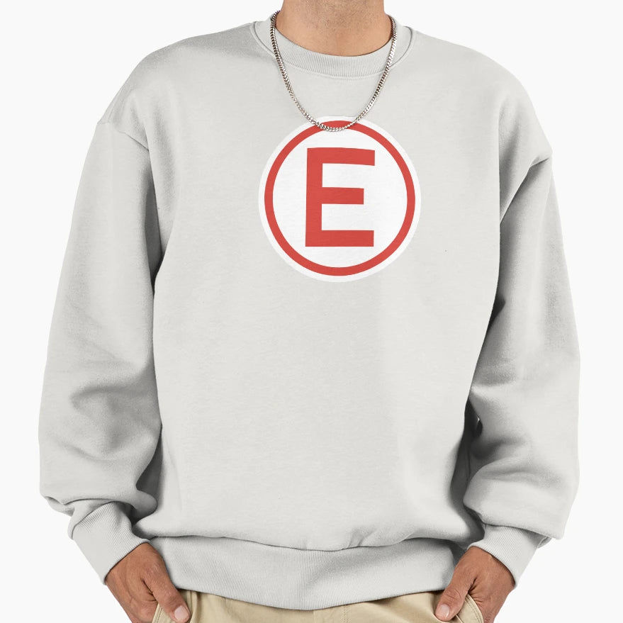 Rally Emergency Red E Symbol Sweatshirt - Custom Art Print Men Women - T-Shirt, Sweatshirt, Hoodie