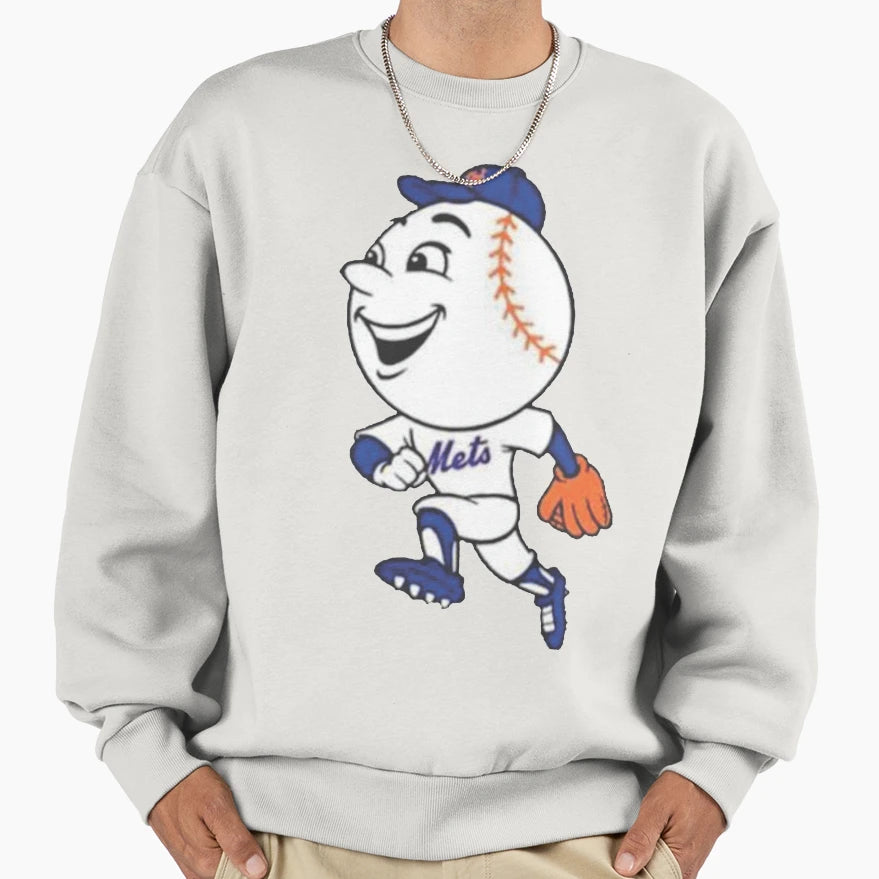 Mr Mets Ny City Sweatshirt - Novelty Apparel for Adults - T-Shirt, Sweatshirt, Hoodie