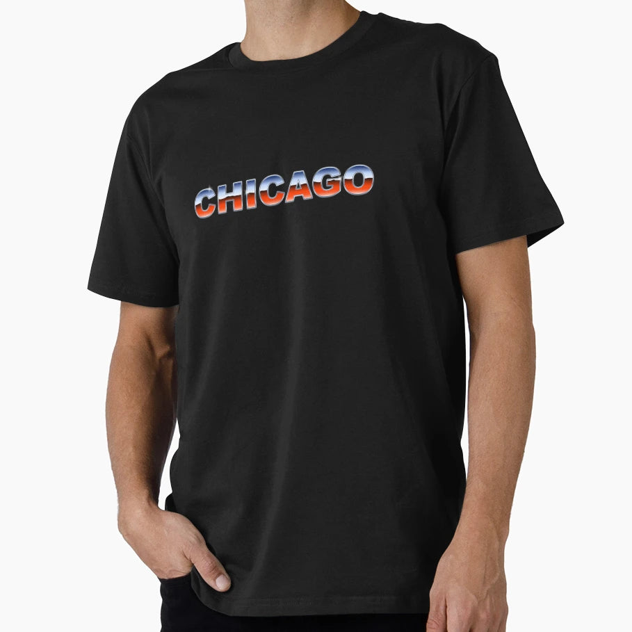 Chicago Football 80S T-Shirt - Minimalist Print Unisex - T-Shirt, Sweatshirt, Hoodie