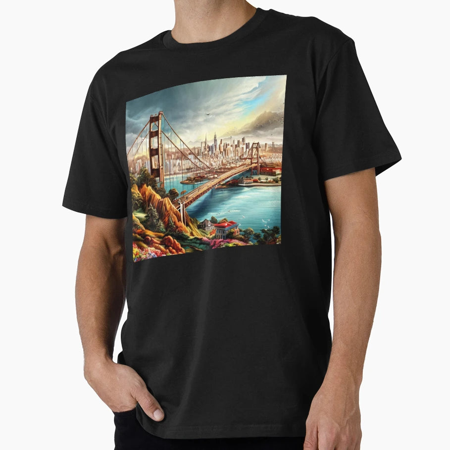 Golden Gate Sanfrancisco T-Shirt - Novelty Apparel Unisex - T-Shirt, Sweatshirt, Hoodie