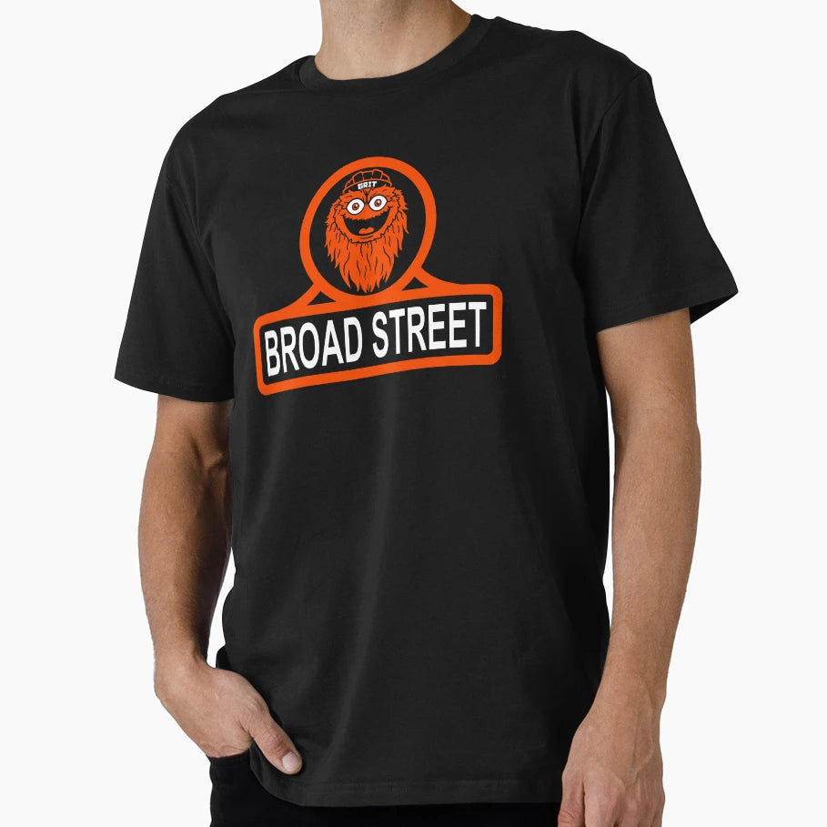 Broad Street Gritty Philadelphia Hockey T-Shirt - Unique Graphic for Adults - T-Shirt, Sweatshirt, Hoodie