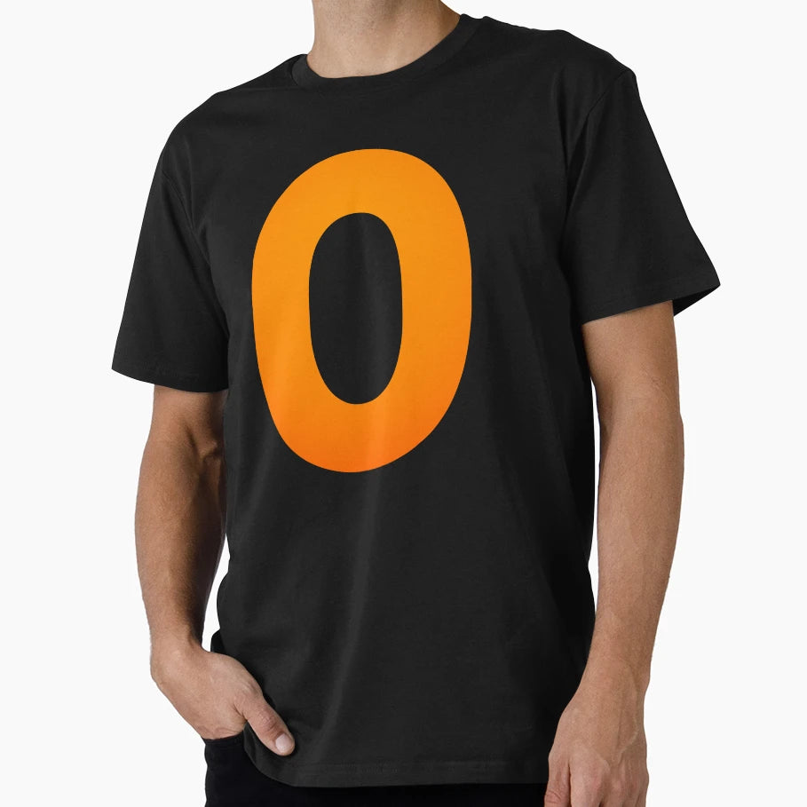 Letter O Nice Orange Letter O T-Shirt - Minimalist Print Men Women - T-Shirt, Sweatshirt, Hoodie