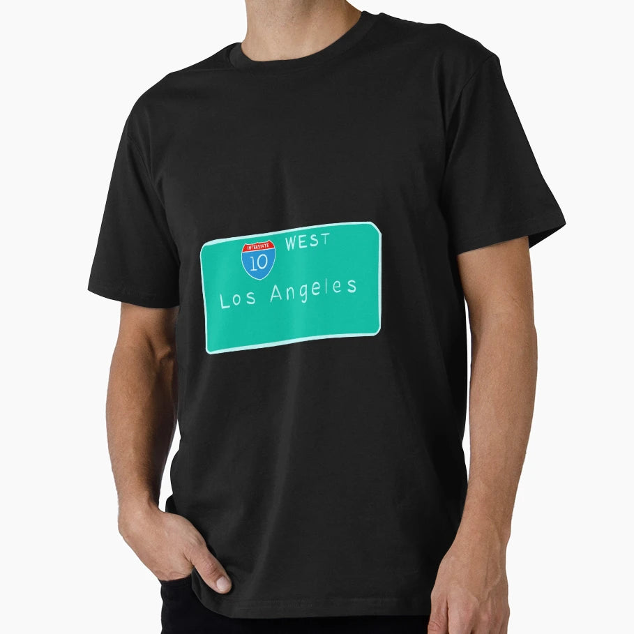 Los Angeles Interstate Sign T-Shirt - Unique Graphic Unisex - T-Shirt, Sweatshirt, Hoodie