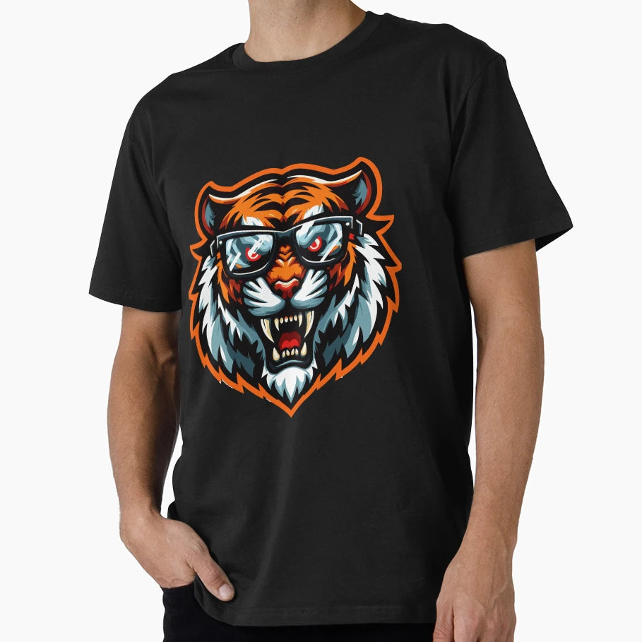 Angry Tiger Gamer Logo T-Shirt - Casual Everyday Wear for Adults - T-Shirt, Sweatshirt, Hoodie
