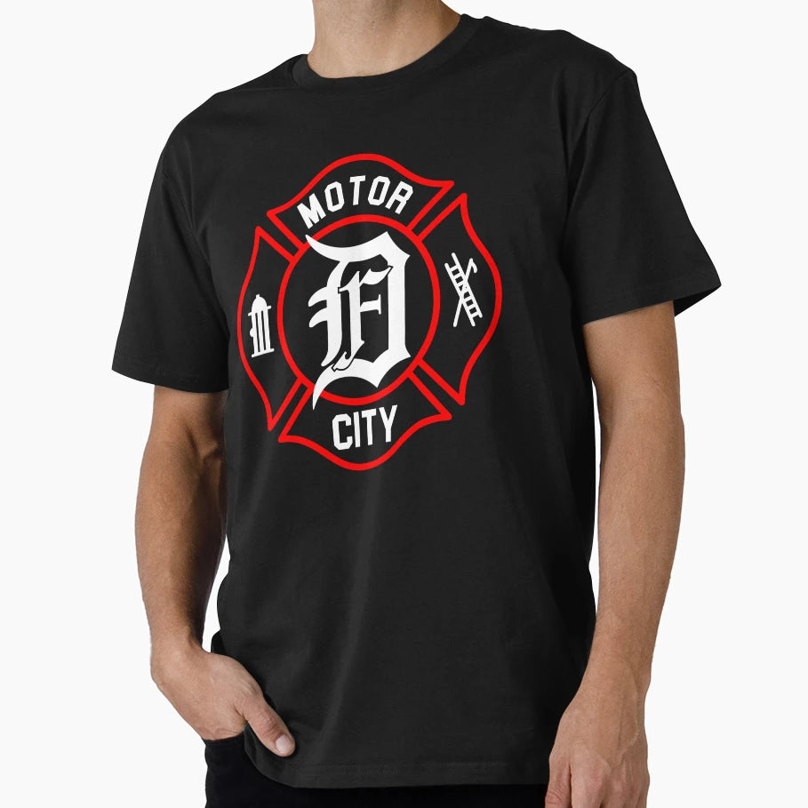 Motor City Fire Logo T-Shirt - Fun Novelty Design Men Women - T-Shirt, Sweatshirt, Hoodie