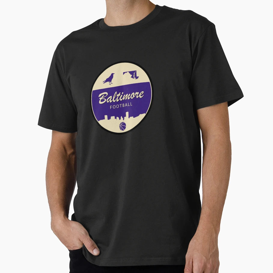 Baltimore Football Minimal Circle T-Shirt - Novelty Apparel Men Women - T-Shirt, Sweatshirt, Hoodie