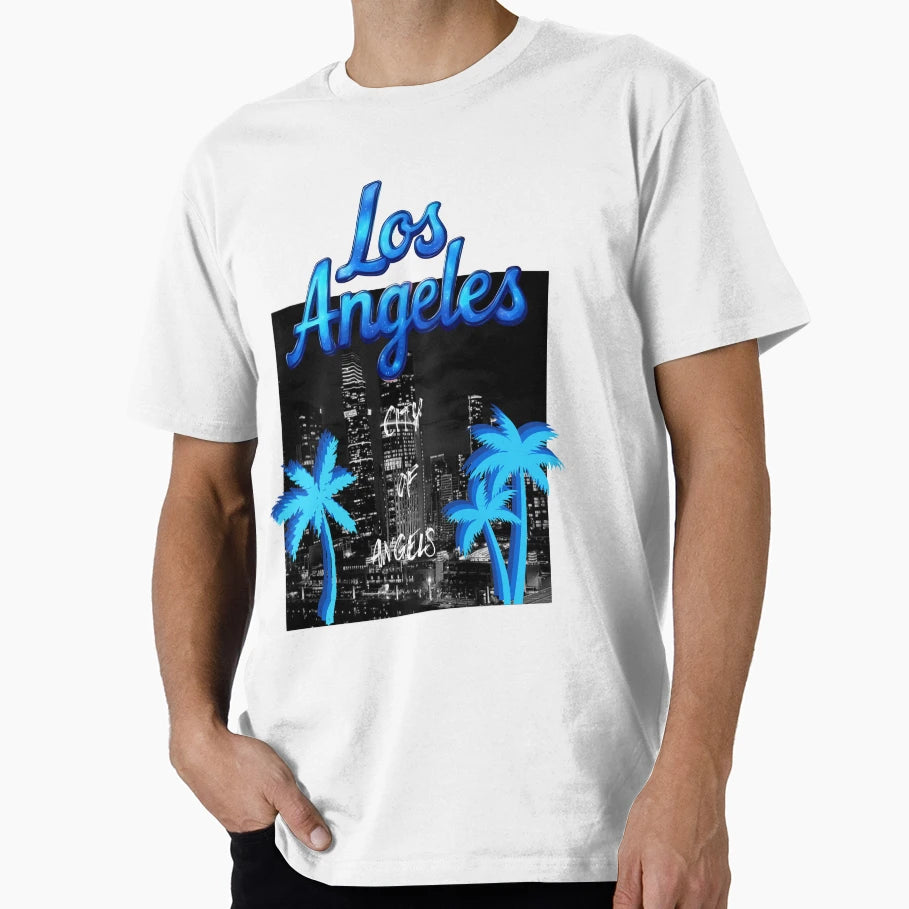 Los Angeles Blue T-Shirt - Unique Graphic Men Women - T-Shirt, Sweatshirt, Hoodie