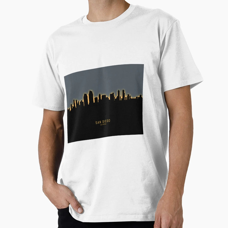 San Diego California Skyline T-Shirt - Minimalist Print Men Women - T-Shirt, Sweatshirt, Hoodie
