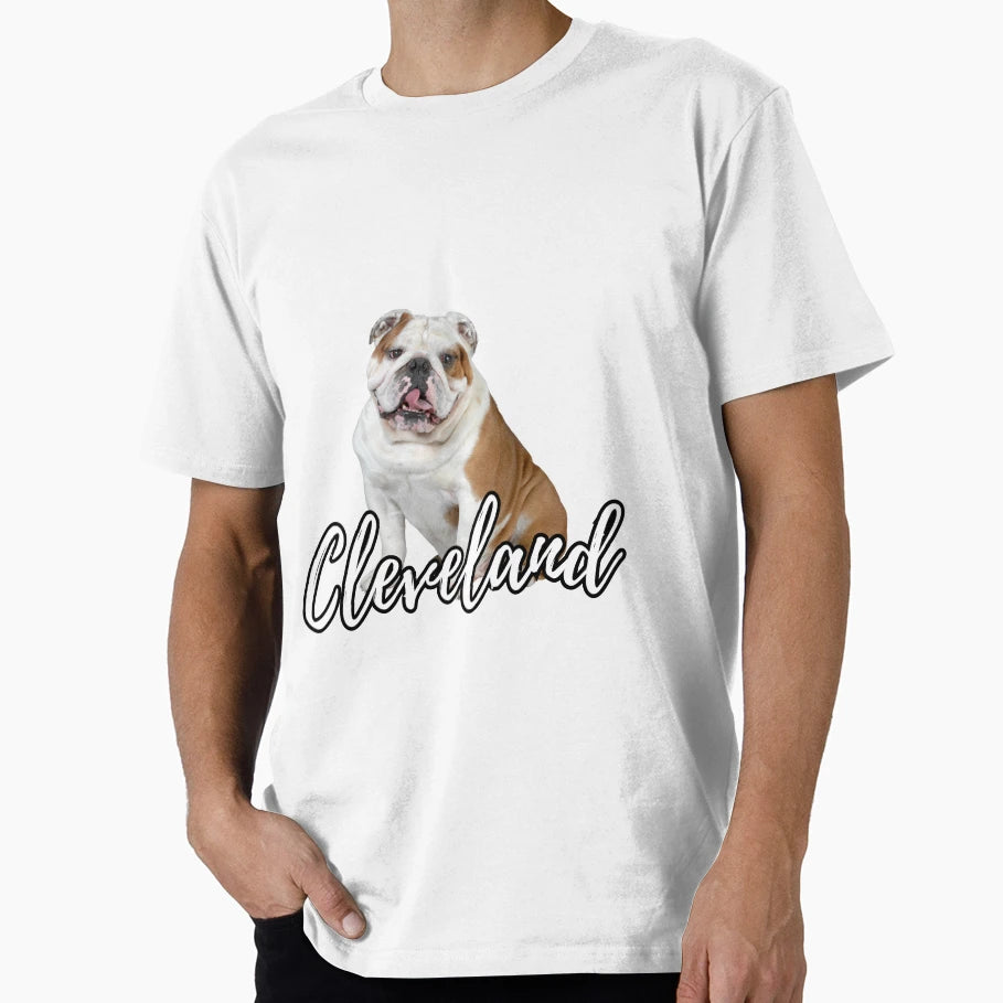 Brown Bulldog Symbol Cleveland Ohio T-Shirt - Casual Everyday Wear Unisex - T-Shirt, Sweatshirt, Hoodie