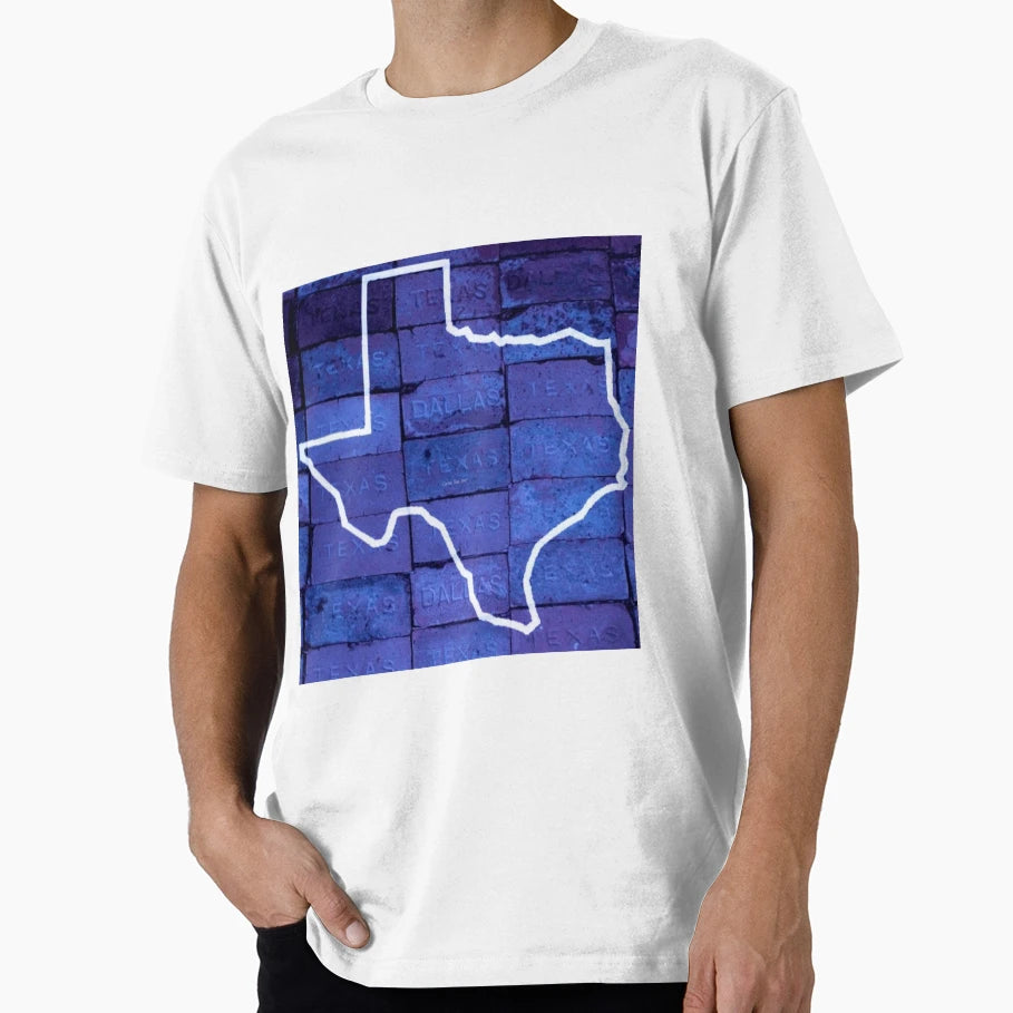 Blue Brick Texas T-Shirt - Aesthetic Graphic for Adults - T-Shirt, Sweatshirt, Hoodie