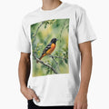 Baltimore Oriole Watercolor Wildlife T-Shirt - Novelty Apparel Men Women - T-Shirt, Sweatshirt, Hoodie