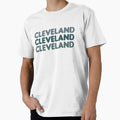 Cleveland Ohio Neutrals Blues T-Shirt - Minimalist Print for Adults - T-Shirt, Sweatshirt, Hoodie