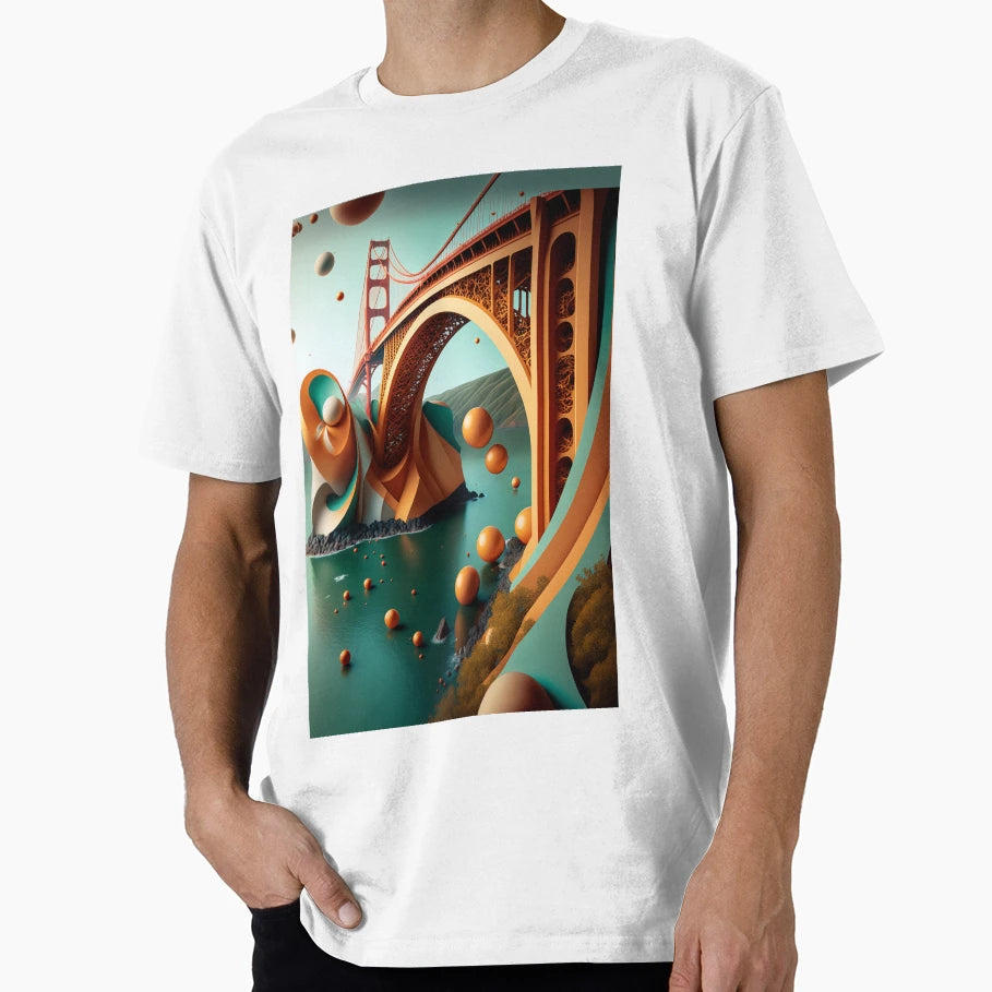Abstract Golden Gate Bridge T-Shirt - Novelty Apparel Men Women - T-Shirt, Sweatshirt, Hoodie