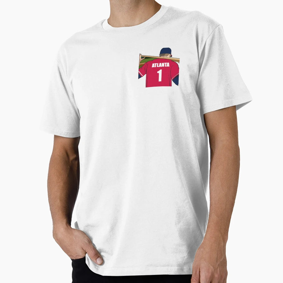 Atlanta Baseball Jersey Number 1 Fan T-Shirt - Minimalist Print for Adults - T-Shirt, Sweatshirt, Hoodie