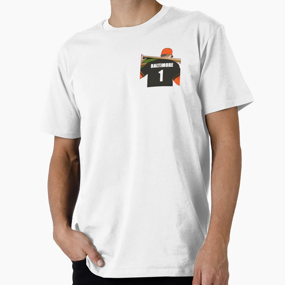 Baltimore Baseball Jersey Number 1 T-Shirt - Aesthetic Graphic Men Women - T-Shirt, Sweatshirt, Hoodie
