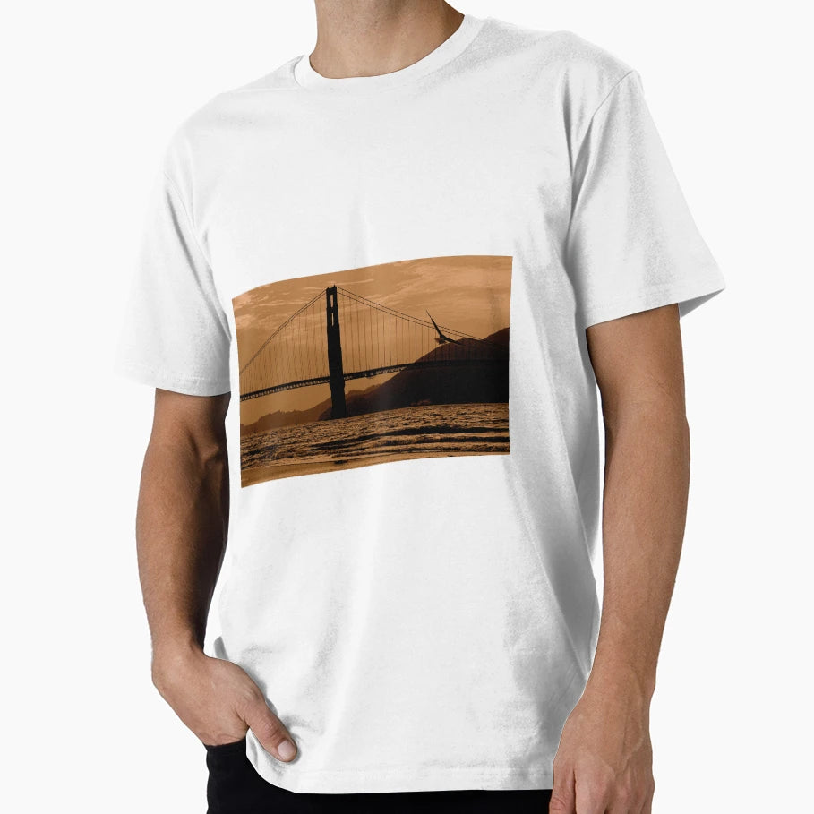 Golden Gate Sunset T-Shirt - Casual Everyday Wear Unisex - T-Shirt, Sweatshirt, Hoodie