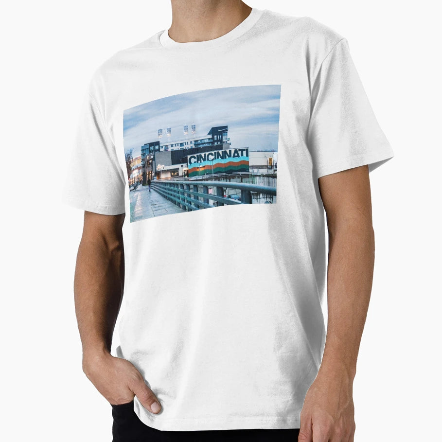 Cincinnati Riverfront Urban Street View T-Shirt - Trendy Graphic Unisex - T-Shirt, Sweatshirt, Hoodie