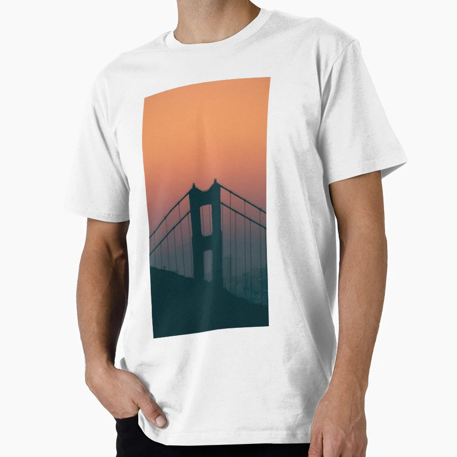 Golden Gate Bridge T-Shirt - Minimalist Print for Adults - T-Shirt, Sweatshirt, Hoodie