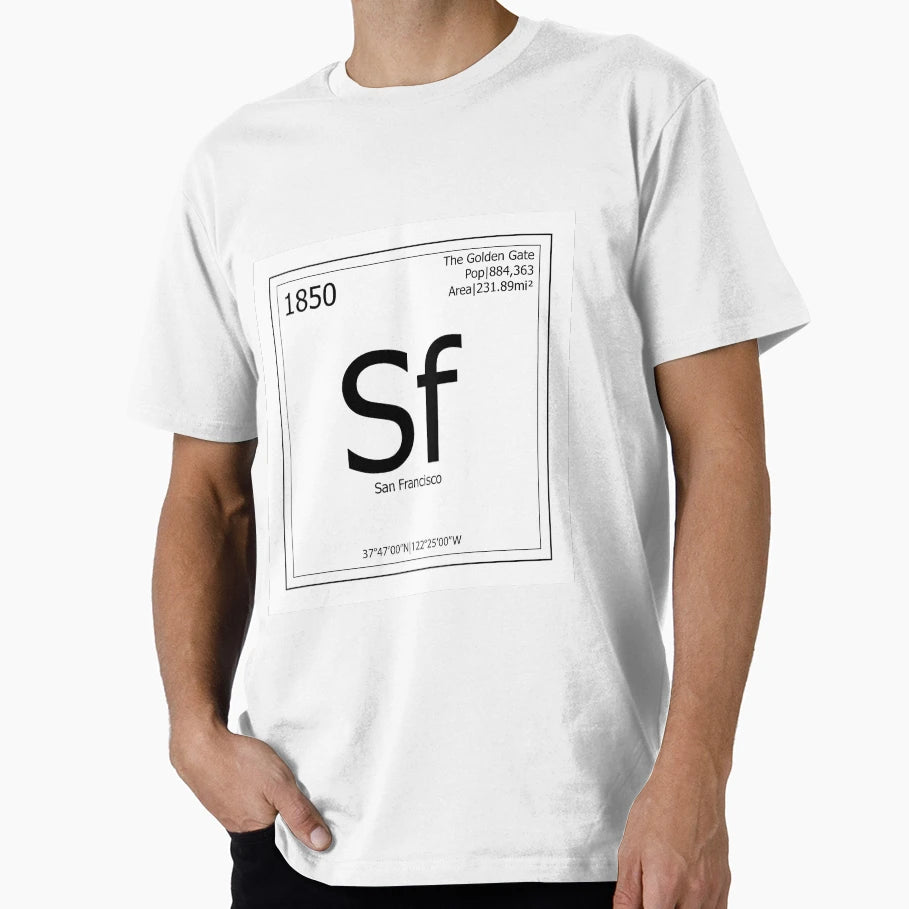San Francisco California Periodic T-Shirt - Trendy Graphic for Adults - T-Shirt, Sweatshirt, Hoodie