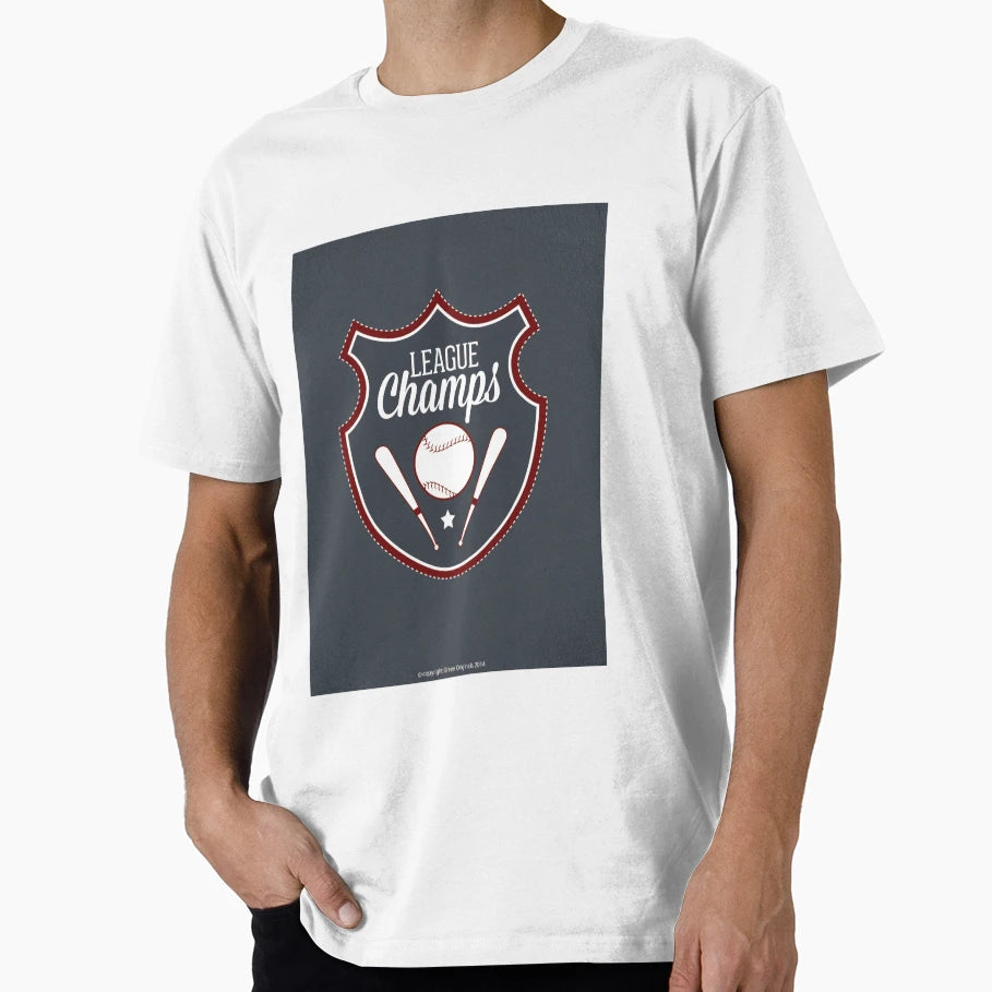 League Champs Baseball Art T-Shirt - Novelty Apparel Men Women - T-Shirt, Sweatshirt, Hoodie