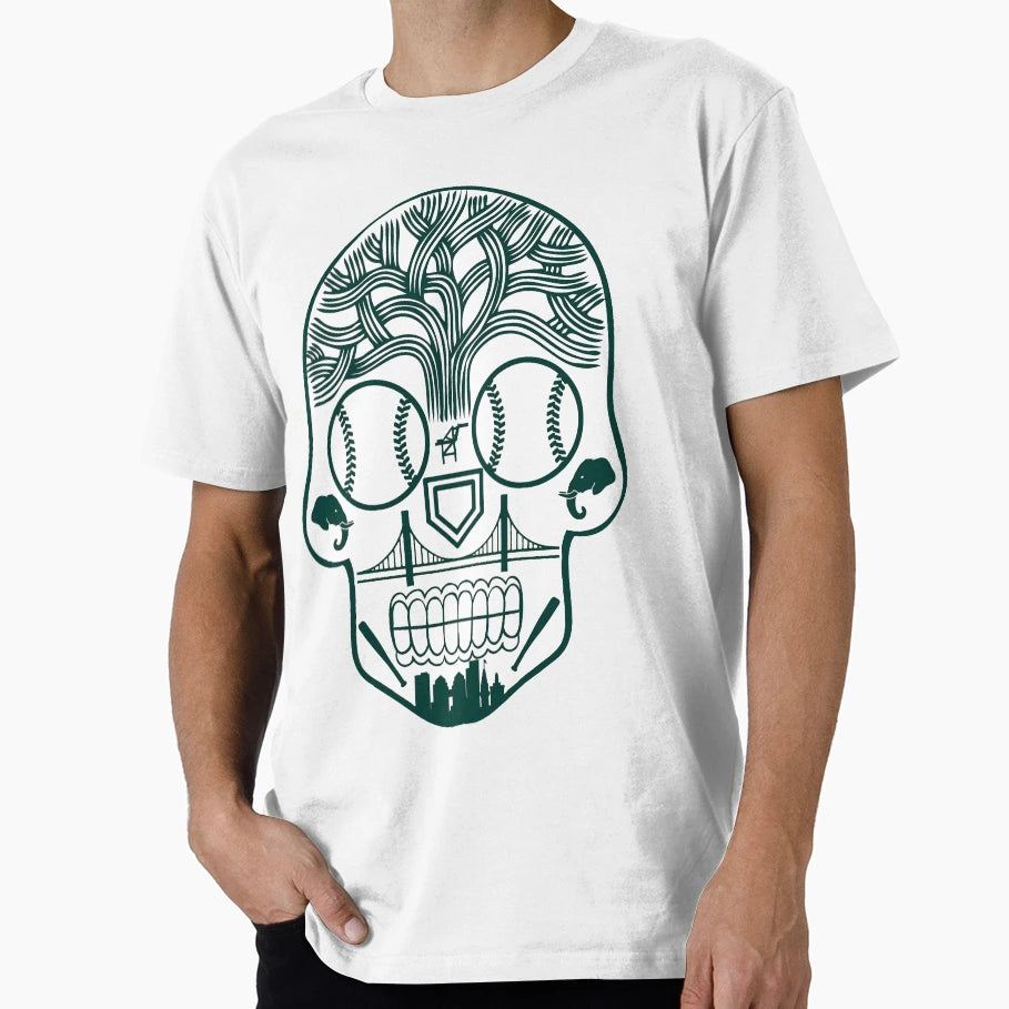 Oakland Sugar Skull T-Shirt - Casual Everyday Wear for Adults - T-Shirt, Sweatshirt, Hoodie
