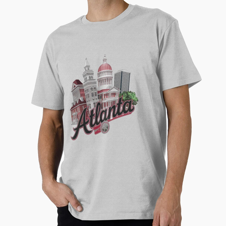 Atlanta Skyline Art T-Shirt - Minimalist Print for Adults - T-Shirt, Sweatshirt, Hoodie