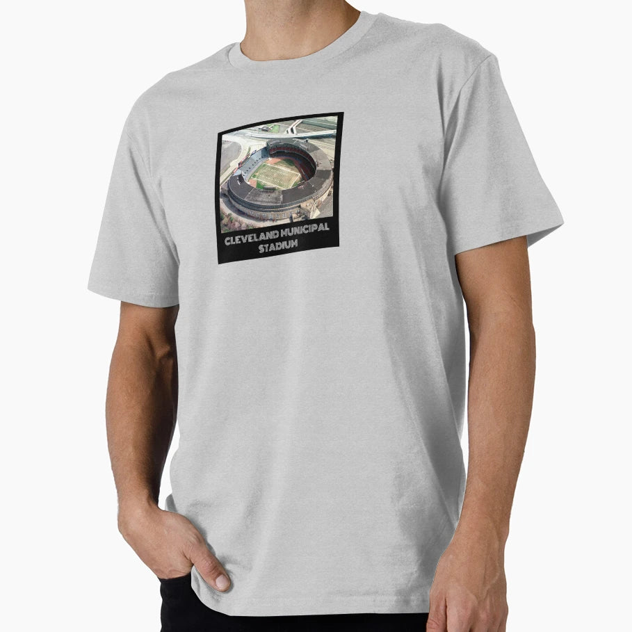 Cleveland Municipal Stadium T-Shirt - Custom Art Print Unisex - T-Shirt, Sweatshirt, Hoodie