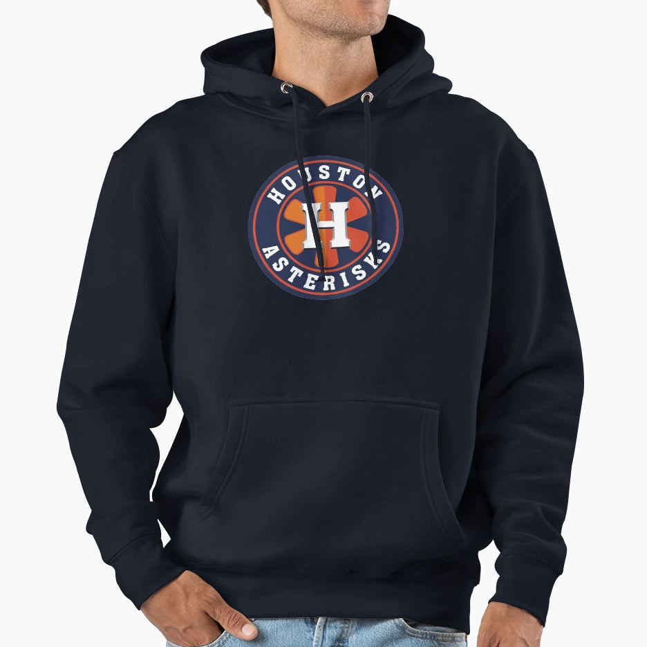 Houston Asterisks Parody Baseball Logo Hoodie - Novelty Apparel Unisex - T-Shirt, Sweatshirt, Hoodie